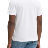 T-shirt linear box logo bianco