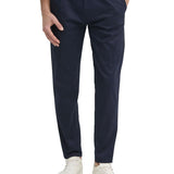 Pantalone modello chino tapered in sateen blu