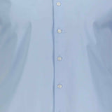 Camicia manica lunga slim logo sleeve popeline celeste