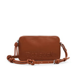 Portafogli/borsa con zip e tracolla Julia camel