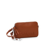 Portafogli/borsa con zip e tracolla Julia camel