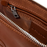 Portafogli/borsa con zip e tracolla Julia camel