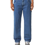 Jeans con tasche e gancio laterale denim blue