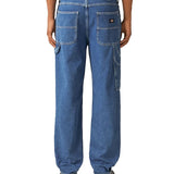 Jeans con tasche e gancio laterale denim blue