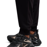 Tuta con chiusura zip basic in felpa nero