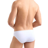 Slip mare in lycra bianco/argento