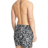 Boxer mare logo graffiti allover nero multi