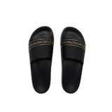 Ciabatta fascia logo pvc nero multi