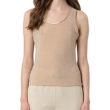 Top aderente con lurex oro