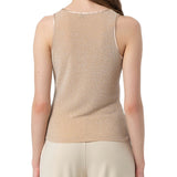 Top aderente con lurex oro