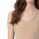 Top aderente con lurex oro