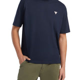 T-shirt maniche corte con mini triangolo blu