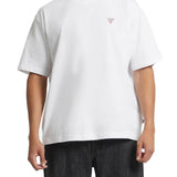T-shirt maniche corte con mini triangolo bianco