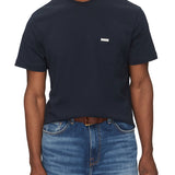 T-shirt maniche corte con tasca e piccolo logo blu