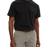 T-shirt maniche corte con tasca e piccolo logo nero
