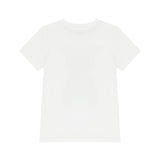 T-shirt neonato stampa teddy in cotone bianco