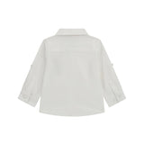 Camicia neonato con ricamo teddy oxford bianco