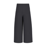 Pantalone culotte con applicazione borchie in crepe nero