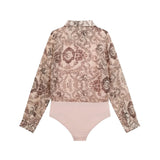 Camicia cerimonia in chiffon rosa multi