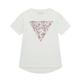 T-shirt stampa logo flower bianco