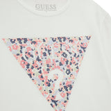 T-shirt stampa logo flower bianco