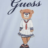 T-shirt stampa teddy celeste