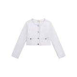 Giacca in ecopelle cropped bianco