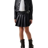 Giacca in ecopelle cropped nero