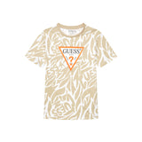 T-shirt logo allover beige