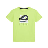 T-shirt stampa mare logo lime