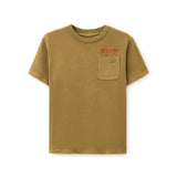 T-shirt over con taschino sul petto e logo ricamo militare