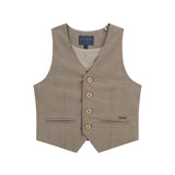 Gilet microrighe ceremony beige
