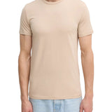 T-shirt basic logo frontale Aidy sabbia