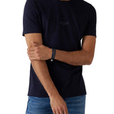 T-shirt basic logo frontale Aidy blu