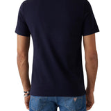 T-shirt basic logo frontale Aidy blu