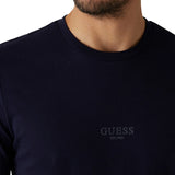 T-shirt basic logo frontale Aidy blu