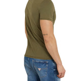 T-shirt basic logo frontale Aidy verde militare