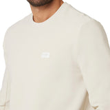 Felpa girocollo tessuto tecnico stretch beige