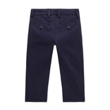 Pantalone chino neonato in satin blu