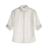 Camicia maniche lunghe in cotone stretch bianco