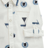 Camicia multilogo bianco multi