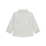 Camicia con ricamo teddy oxford bianco