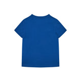T-shirt logo varsity in cotone blu maya