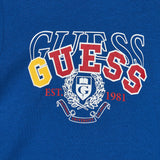 T-shirt logo varsity in cotone blu maya