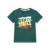 T-shirt stampa multilogo color verde