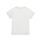 T-shirt stampa logo in jersey di cotone bianco