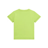 T-shirt stampa logo in jersey di cotone lime
