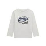 T-shirt logo vintage in cotone bianco