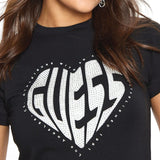 T-shirt Julia Rhinestone nero