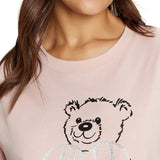 T-shirt Boxy Rhinestone rosa